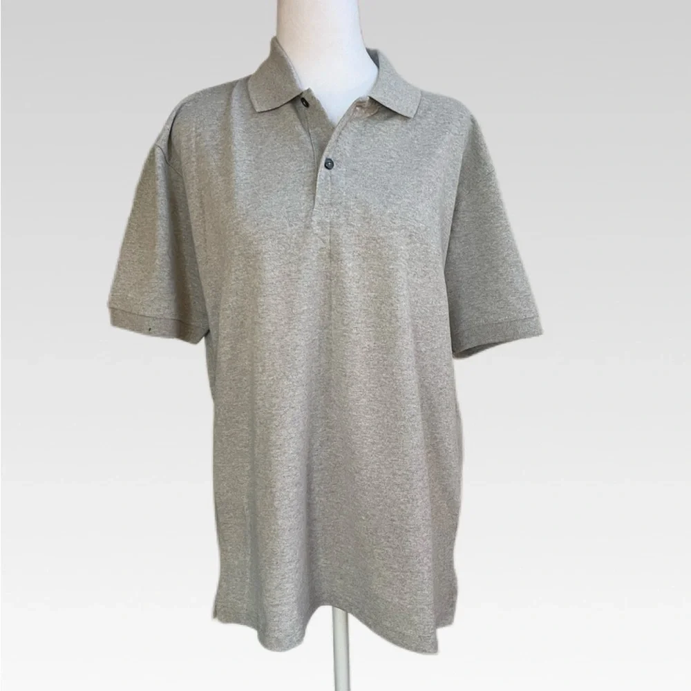 Banana Republic Light Gray Polo Shirt size L BRAND NEW